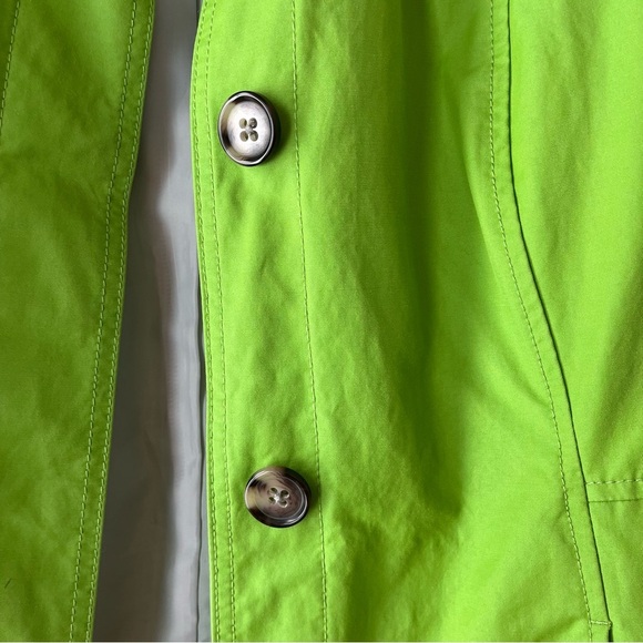 Eddie Bauer Women’s Button-Up Spring Coat – XS – Lime Green long jacket bright - Picture 3 of 11